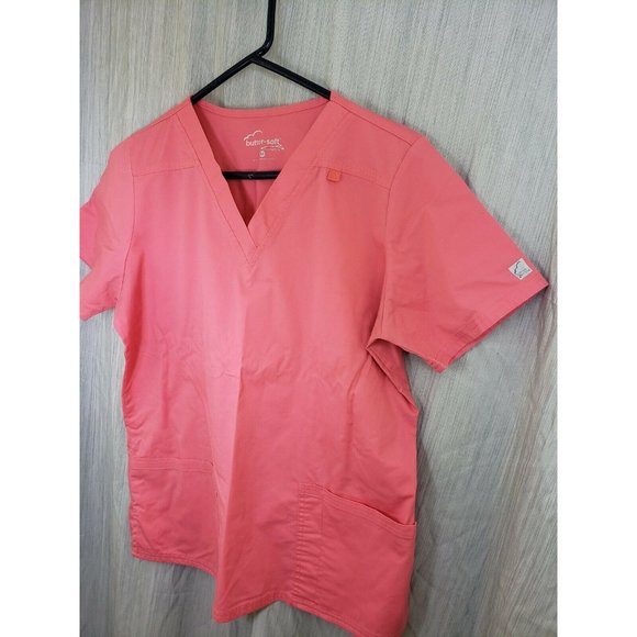 Pink Butter Soft U.A Scrub Stretch Scrub Top Medium - Picture 2 of 11